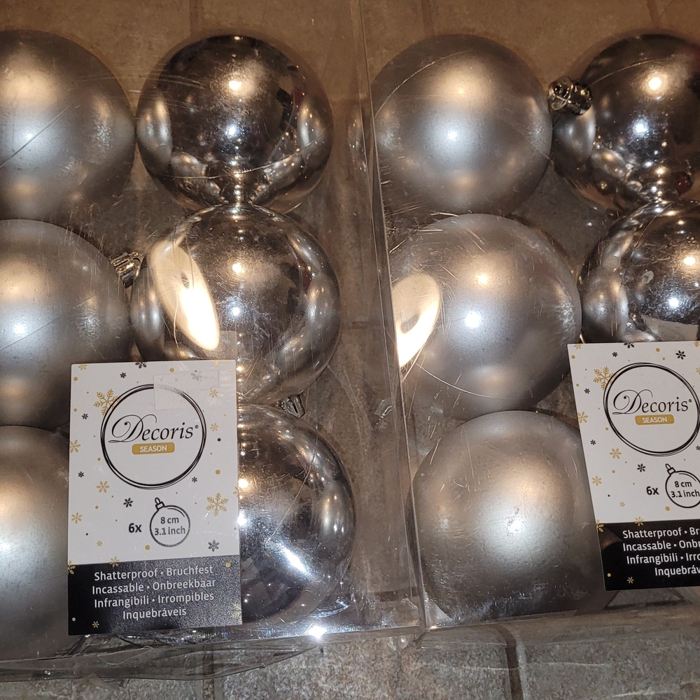 Decoris Silver Christmas Ornaments